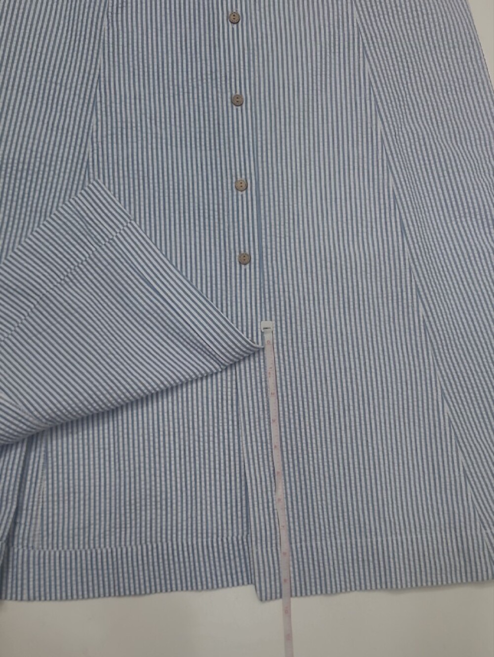 Anne Klein Calf Length Dress Striped Sleeveless Shirt Collared Button Up Front - Picture 13 of 16